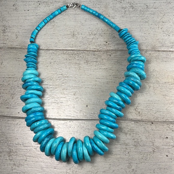 Turquoise chunky necklace - Picture 9 of 11